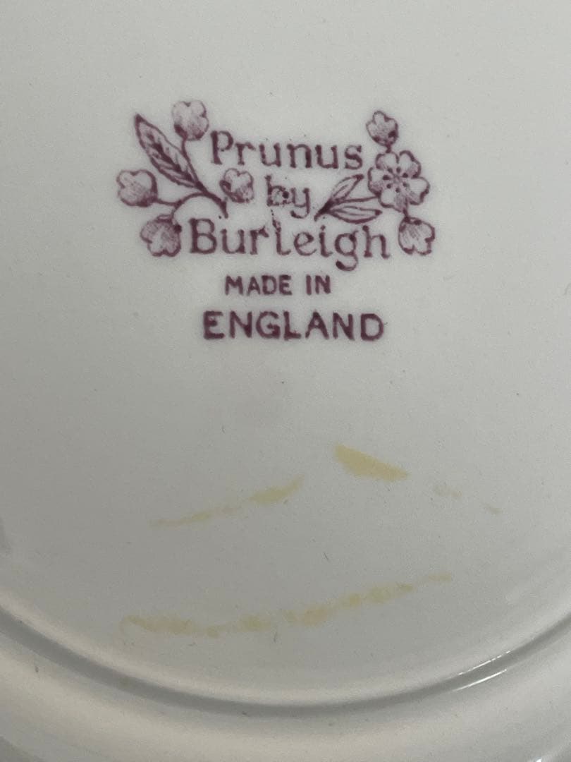 バーレイ プラム プルナス 22.5cm皿　1枚　レア　Burleigh