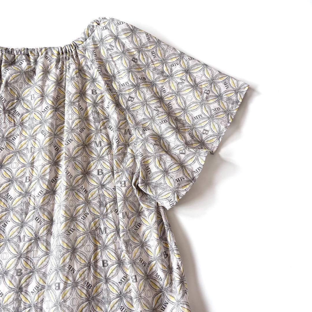 [美品]MORABITO モラビト ブラン♪ロゴ ブラウス