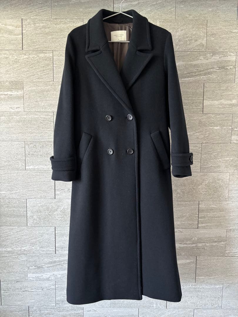 PUBLIC TOKYO S140 バックフレアロングコート