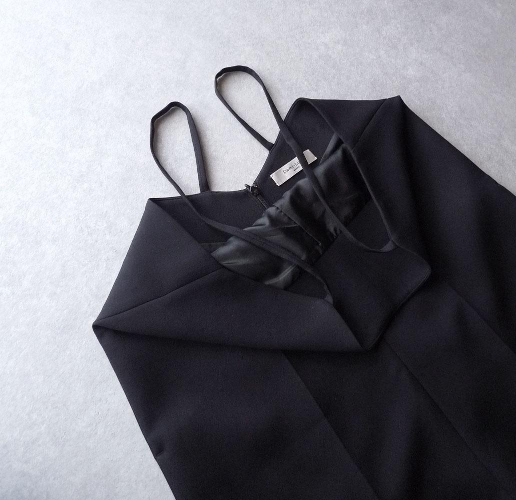 美品 デミルクス ビームス 2,6万円 上品オールインワン ブラック E373