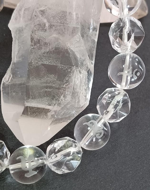 九字梵字水晶ブレスレット（護身・魔除け・厄払い・呪文）