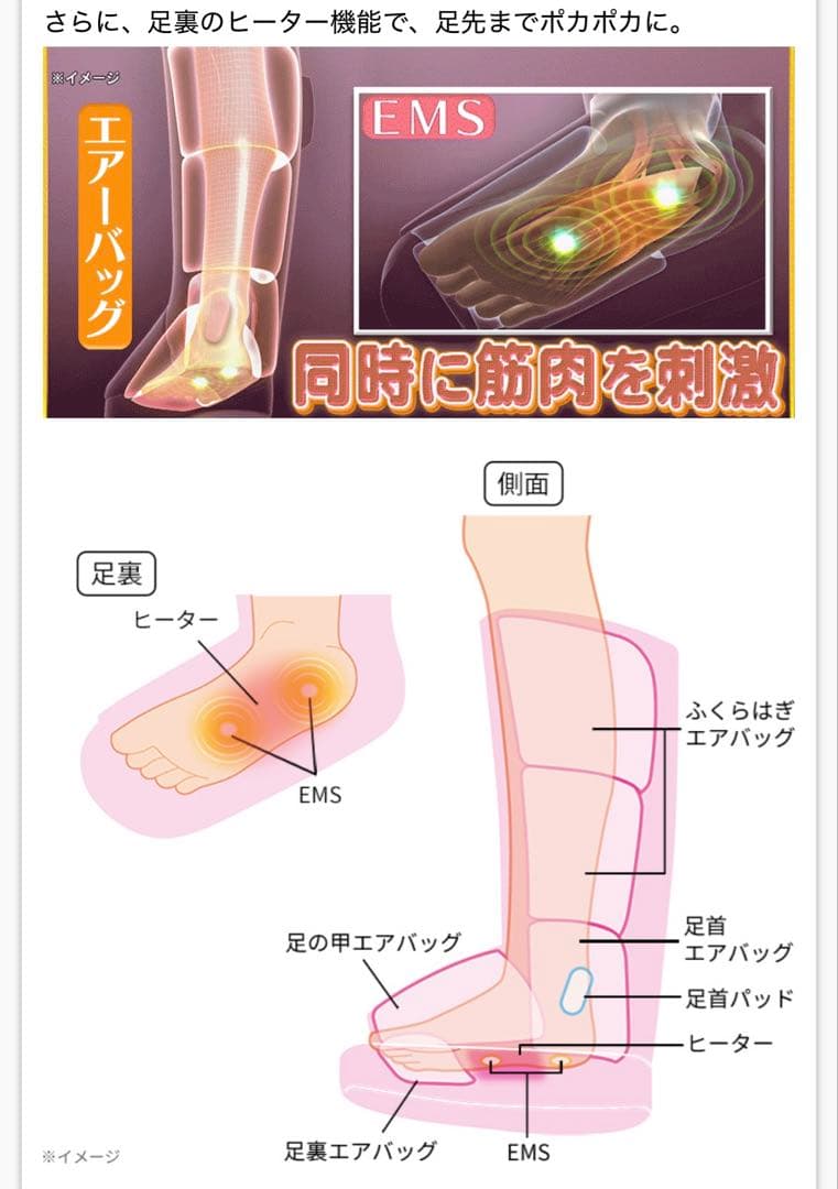 新品　リフレキュット　EMSストレッチブーツ　レッド