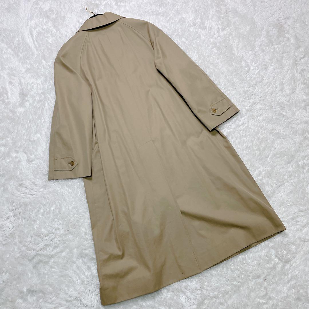 【金タグ】バーバリー　ステンカラー　スプリングコート　ノバチェック　バックボタン