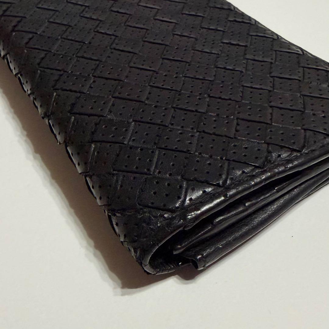 ボッテガヴェネタ イントレチャート 長財布 黒