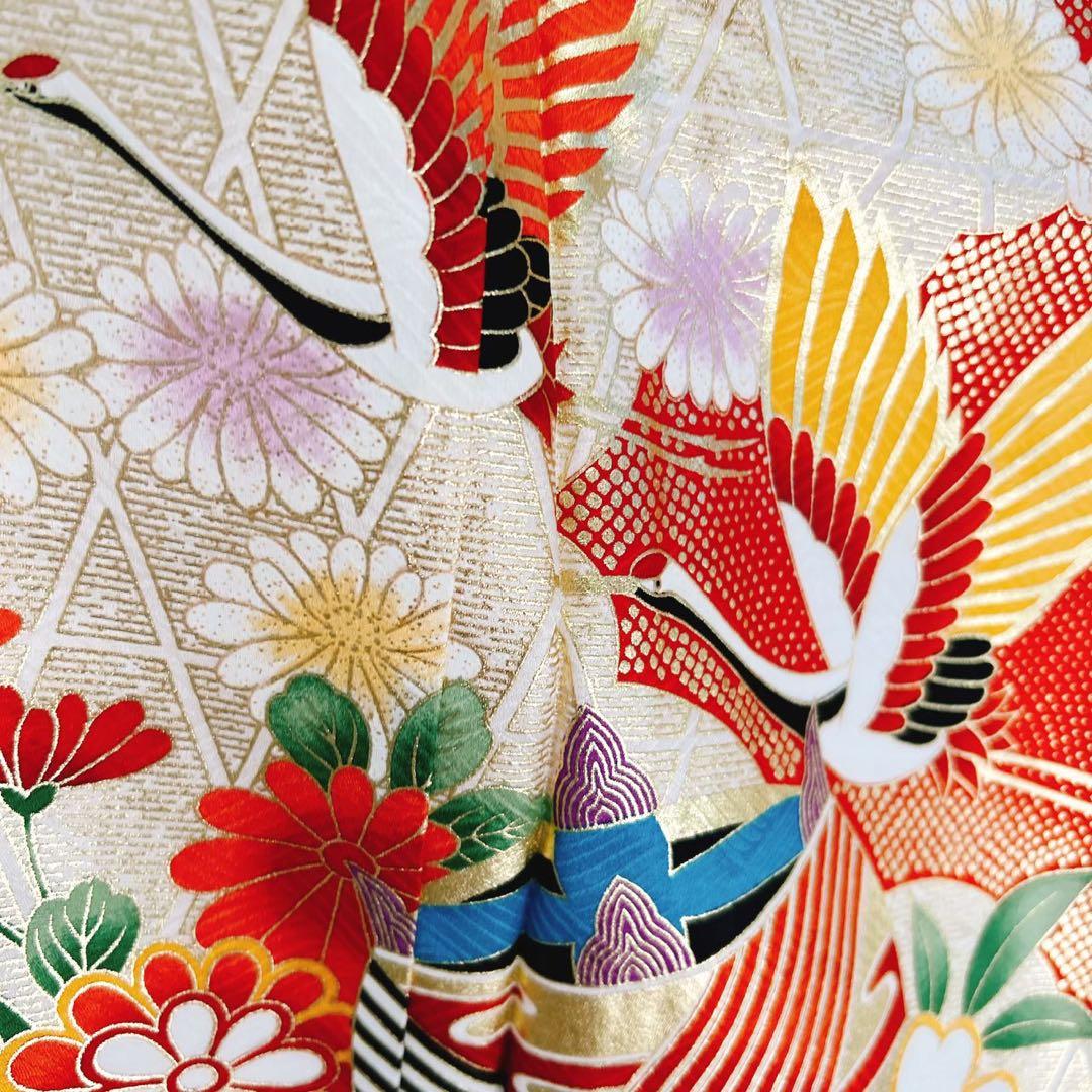 七五三　7歳女の子 　セット　小物セット　正絹袋帯 蝶　5484