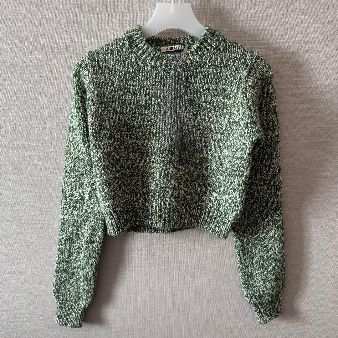 トップス 23AW AURALEE SILK WOOL CAMEL MIX KNIT 1