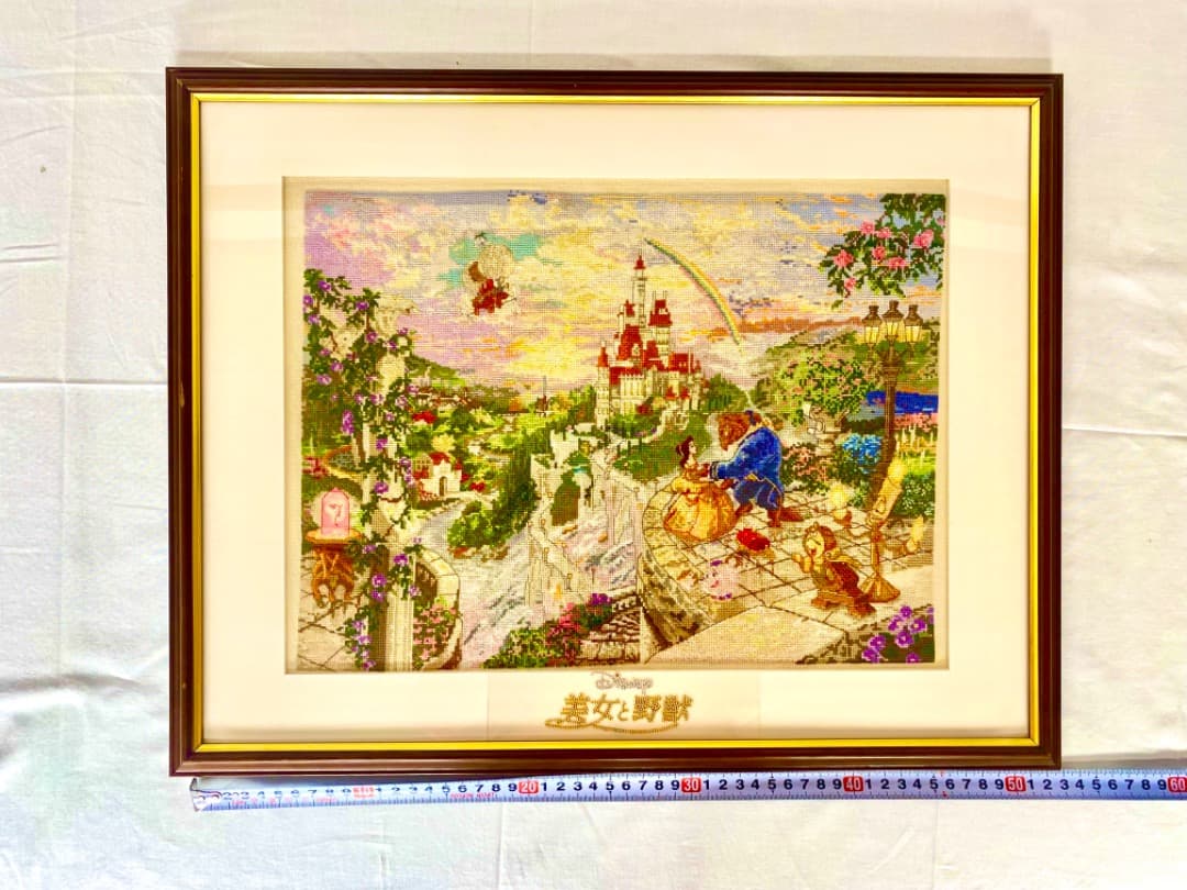 Thomas kinkadeディズニー クロスステッチ 完成品美女と野獣