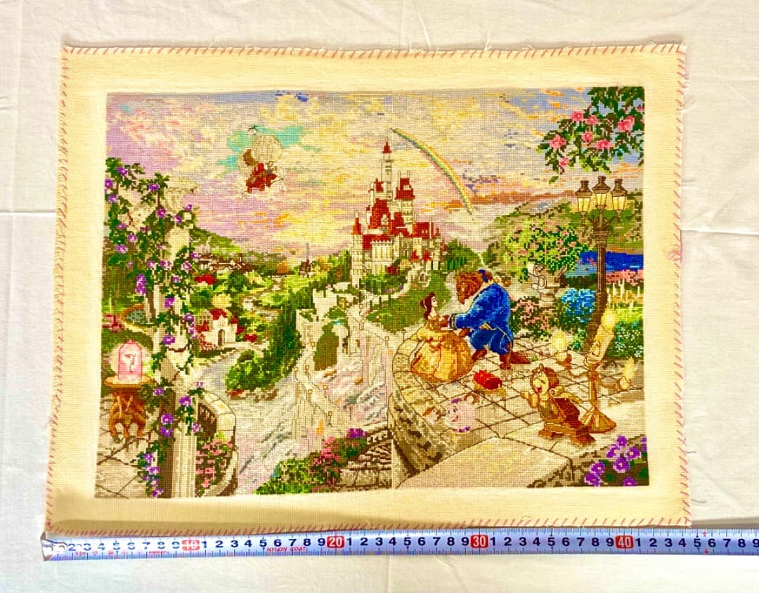 Thomas kinkadeディズニー クロスステッチ 完成品美女と野獣