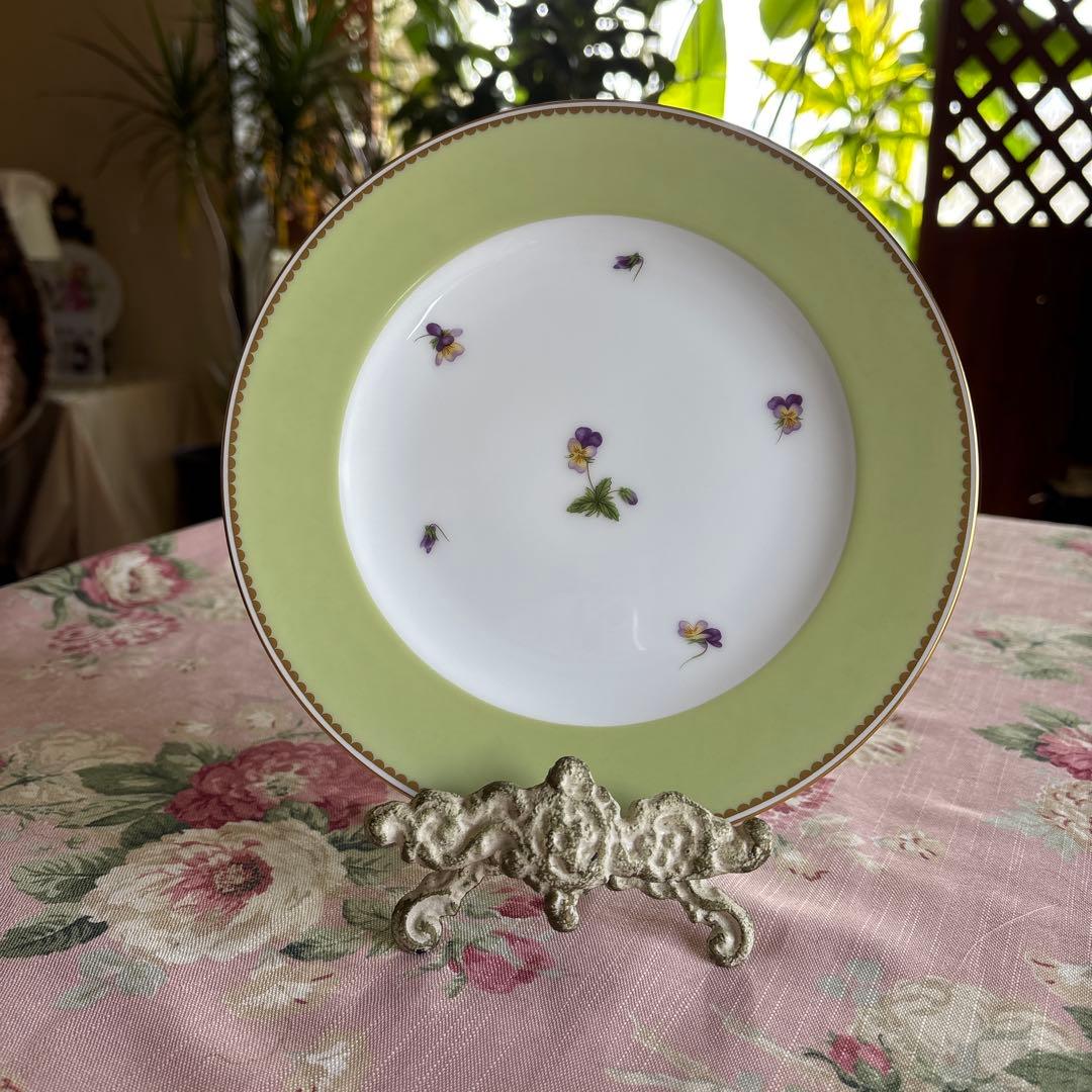 大倉陶園　色蒔きすみれ　プレート　箱あり