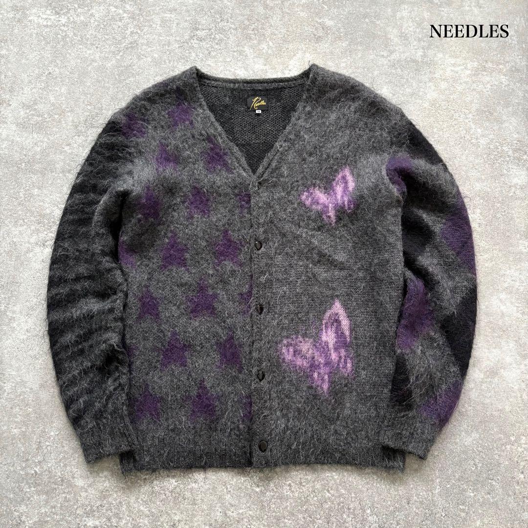 【NEEDLES】 ニードルズ ビームス別注 モヘヤカーディガン クレイジー柄
