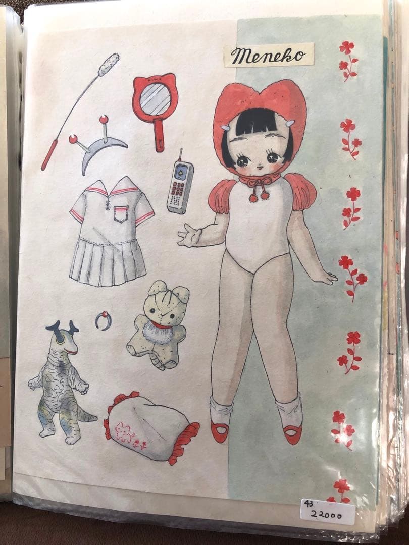 川北すピ子原画◯イラスト昭和レトロ少女