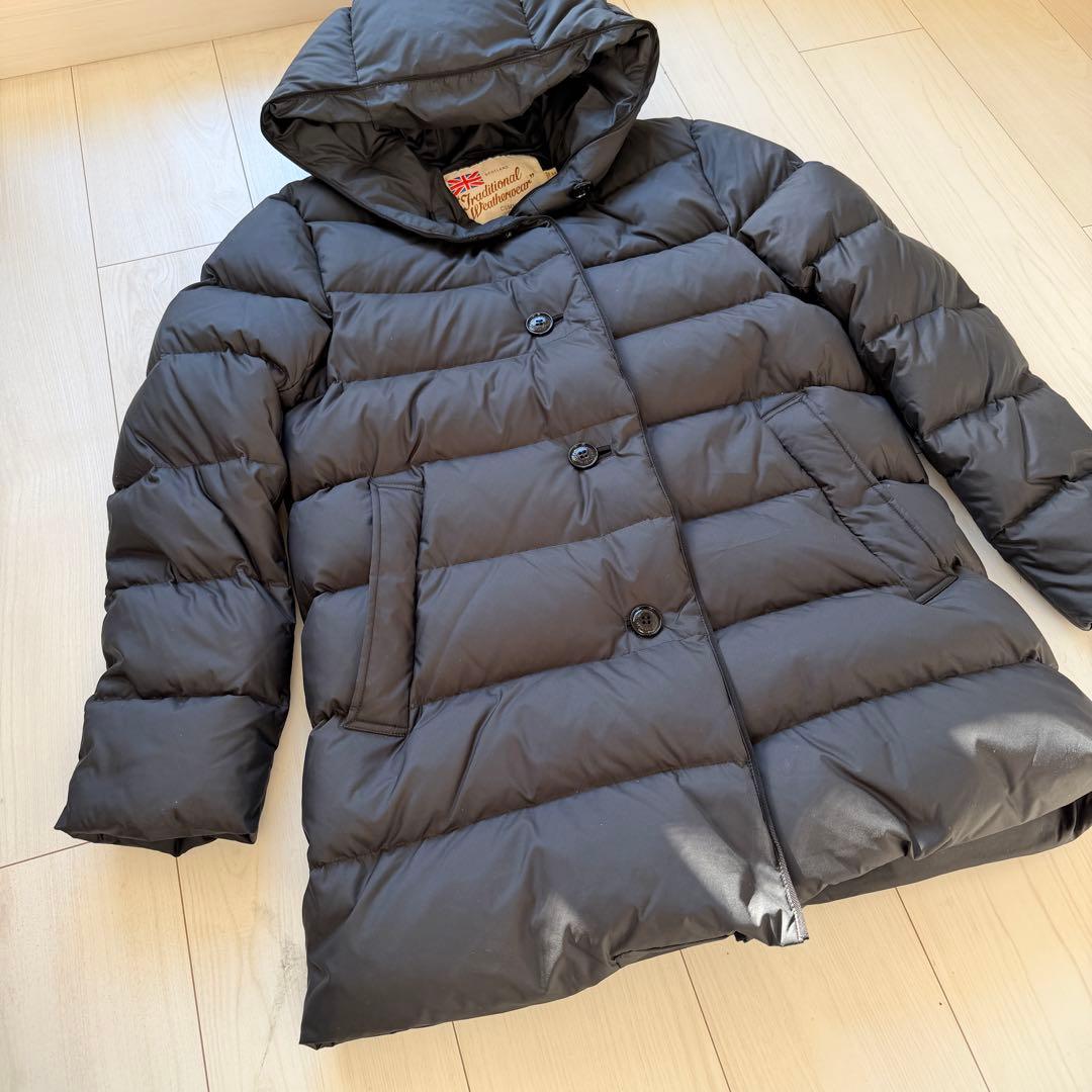 美品✨トラディショナルウェザーウェア ダウンジャケット　フード　ブラック