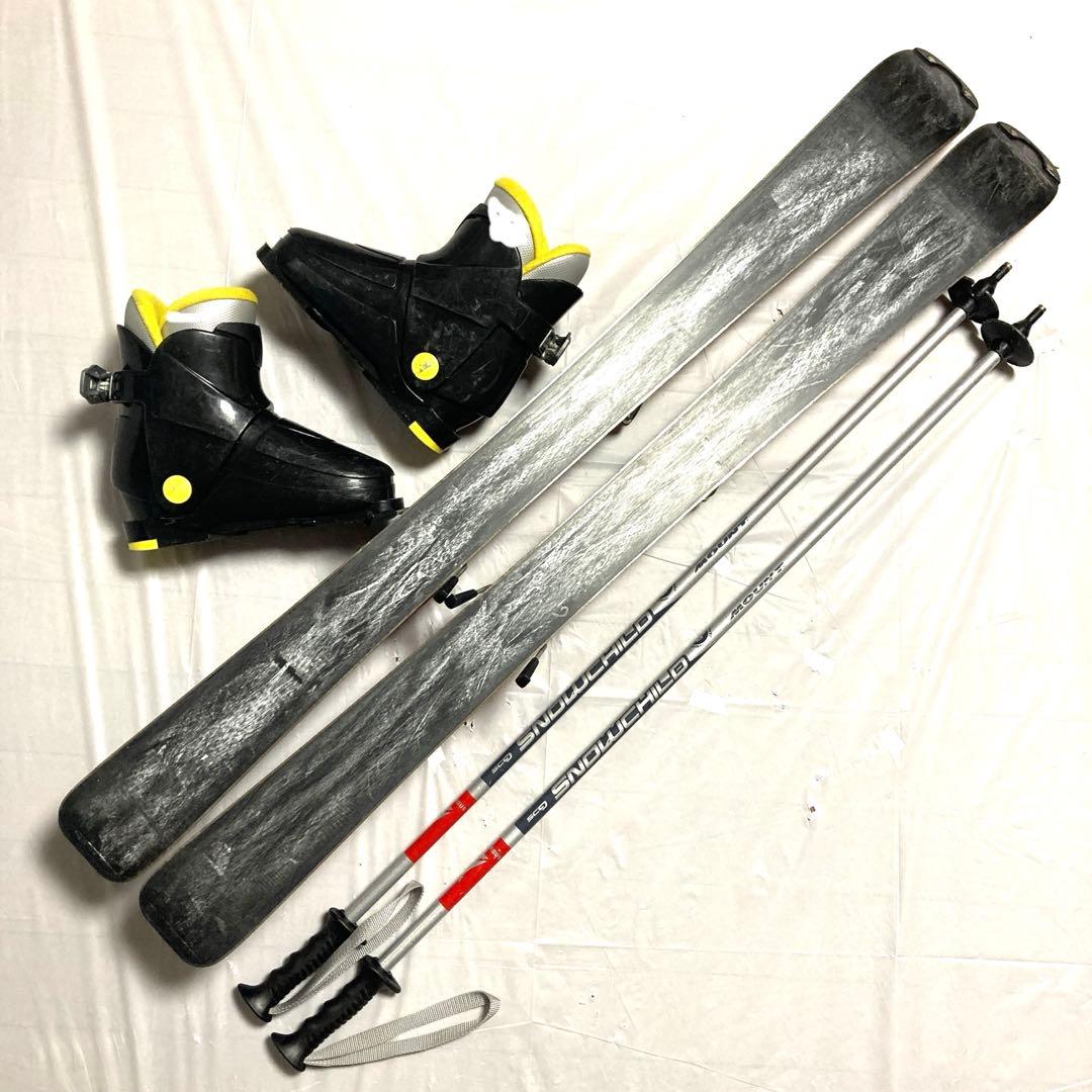 スキー3点セットスキーセットスキー板110cmスキー靴21cm男女ジュニア子供