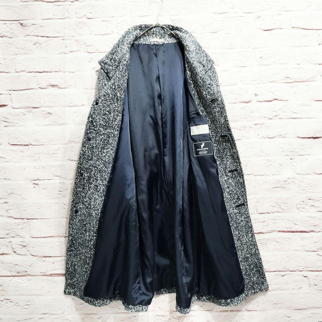 【美品】HIGHT STREET イタリアンカラー ツイード トレンチコート