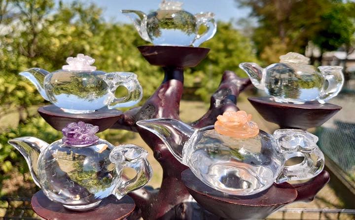 天然石 水晶  急須  置物  高品質インテリア 一点物