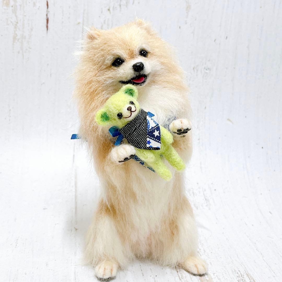 ひらりん。 羊毛フェルト 犬 ポメラニアン