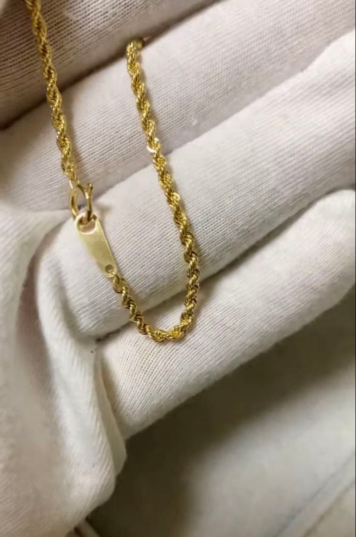 K18 ロープブレスレット　18cm 18金