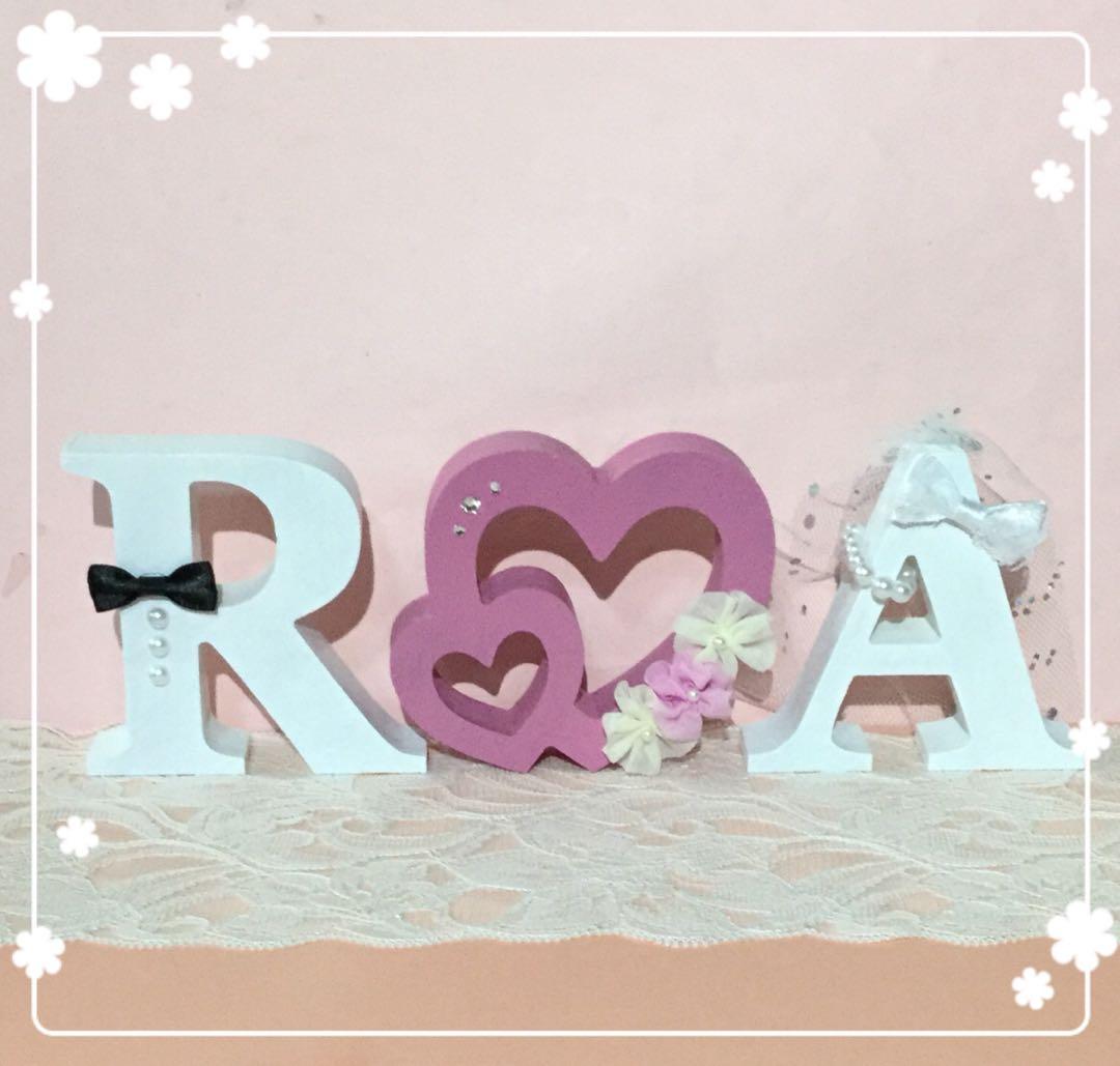 puniko様確認用♡ウエディングバージョン・イニシャルオブジェ