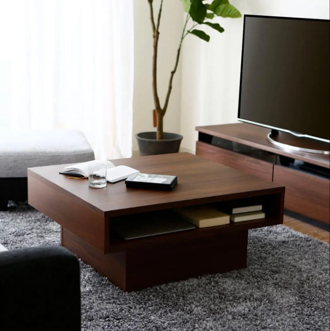 LOWYA ロウヤ センターテーブル リビングテーブル 木目調 収納 日本製