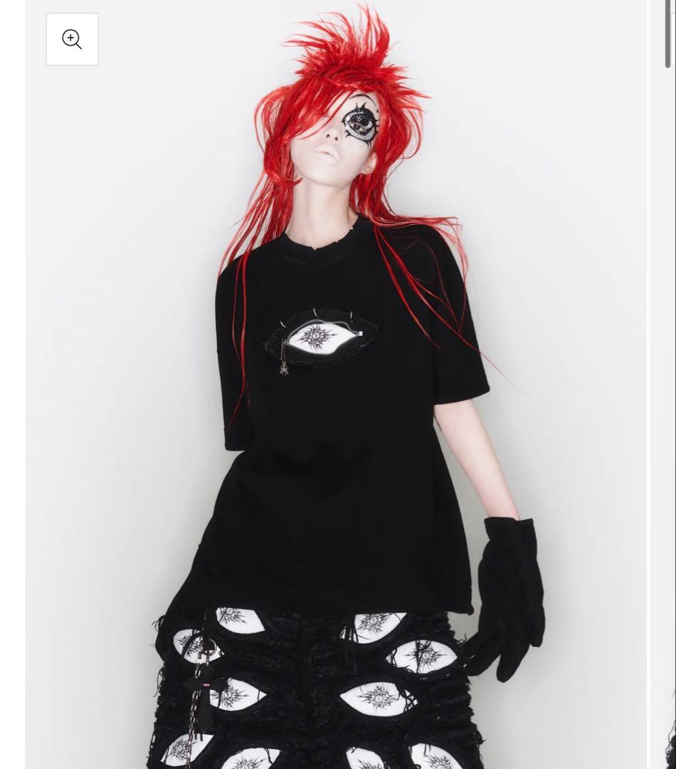 Monster Zip Eye T-Shirt (黒)