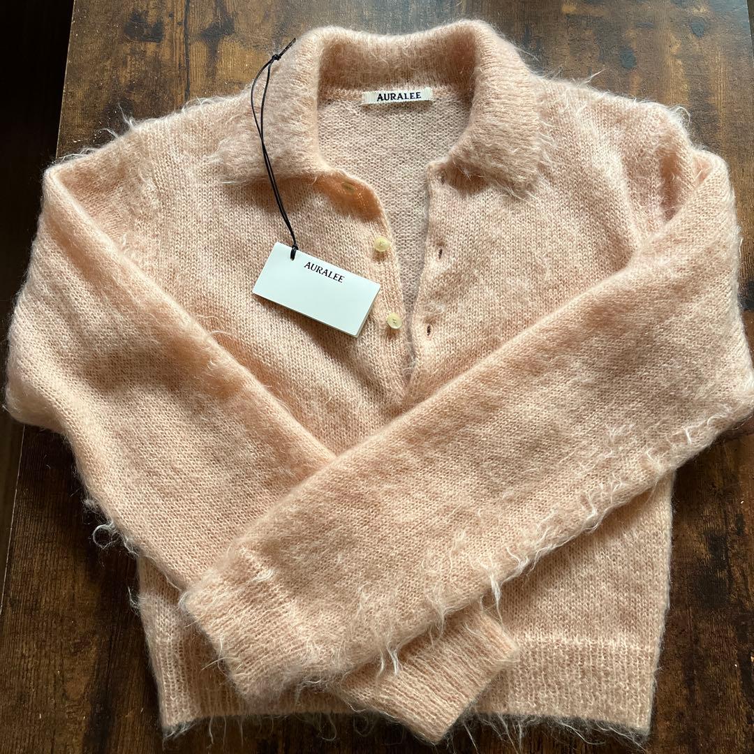 AURALEE スーパーキッドモヘア カーディガン Mサイズ ピンク