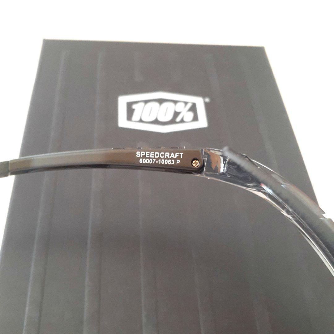 2025新作 100% Speedcraft クリアグレー ブラック サングラス
