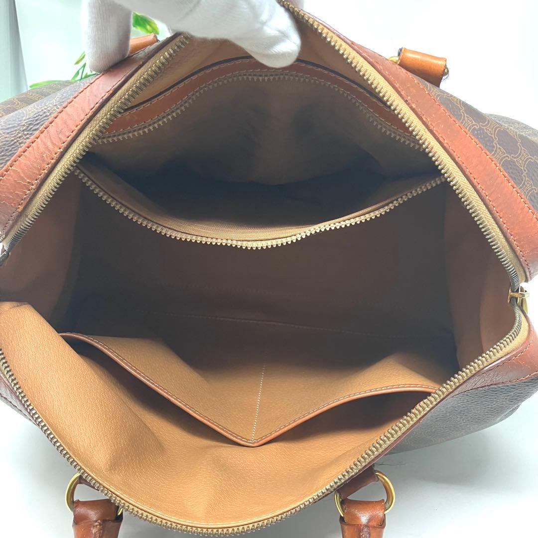 【格安優良品】CELINE セリーヌ マカダム柄 ボストンバッグ 金色モチーフ