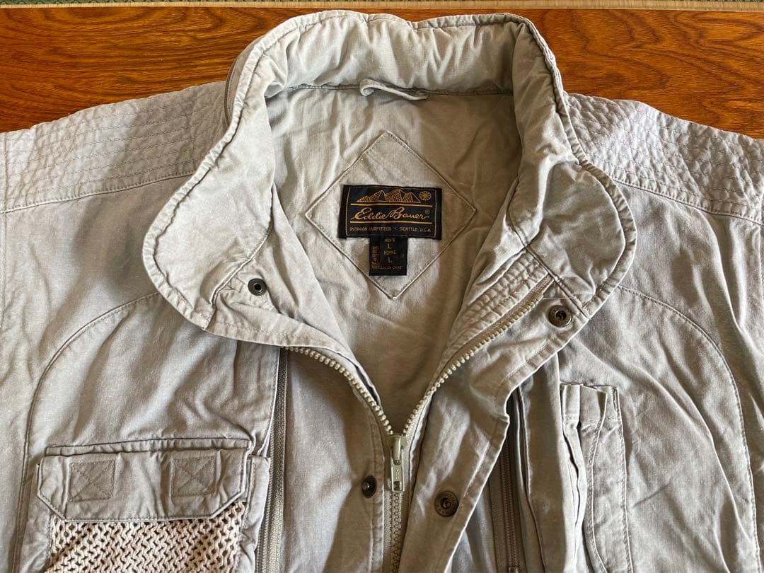 Eddie Bauer フィッシングジャケット 黒タグ 2way