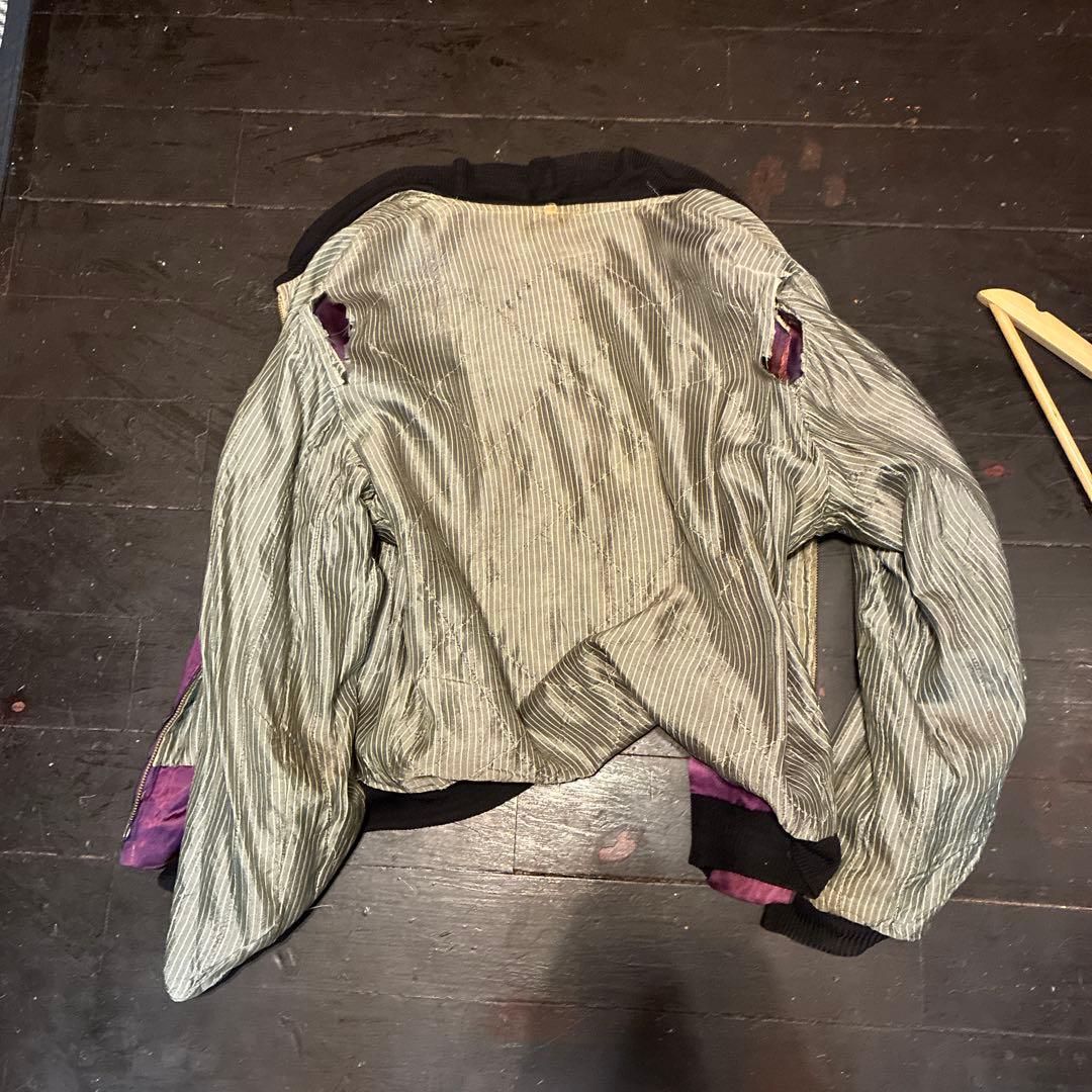 ヴィンテージ紫 ドラゴン刺繍 KOREA 50sスカジャンMサイズ