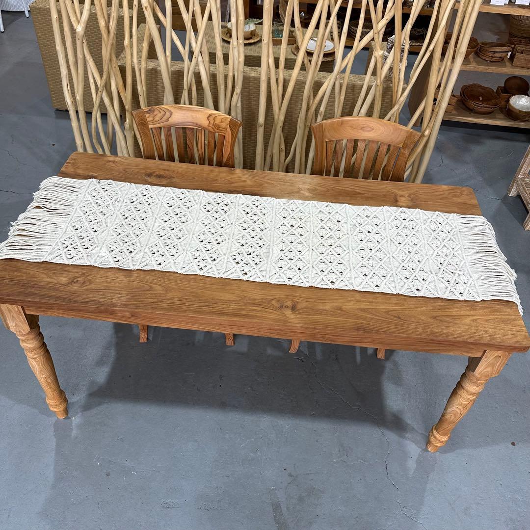 【訳あり】バリ島マクラメテーブルランナー約175cm 通常27,500円が