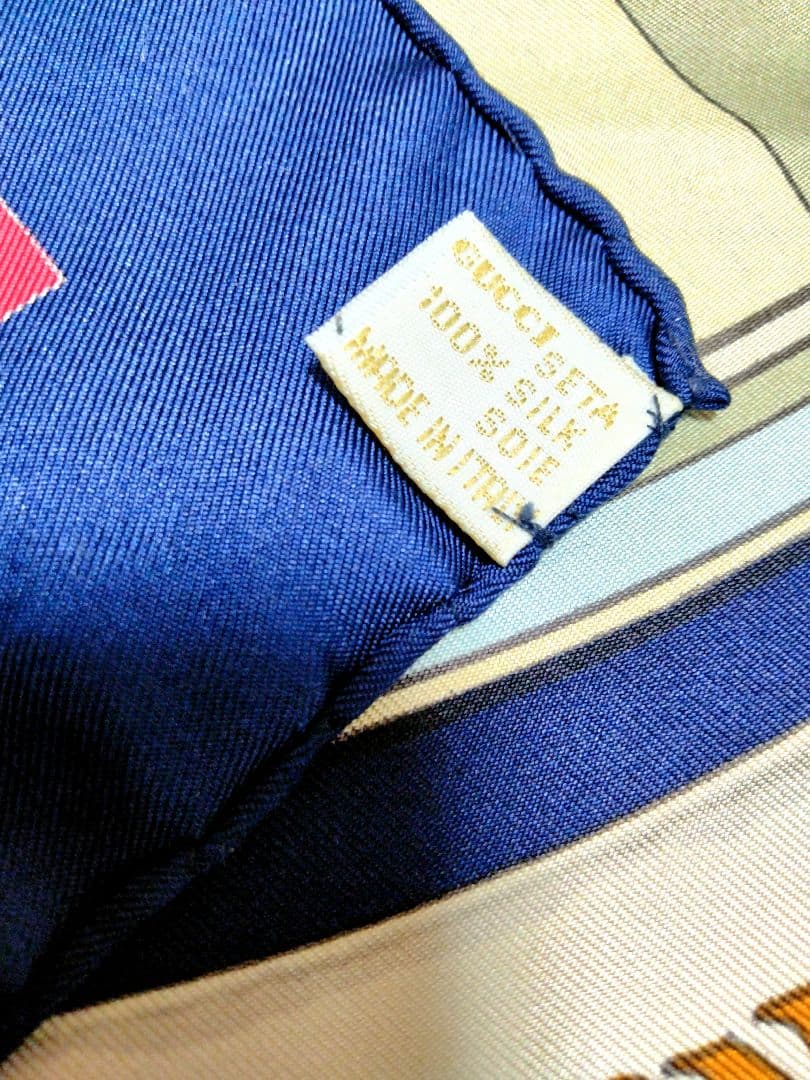 【美品】GUCCI グッチ　大判シルクスカーフ　望遠鏡　天体図