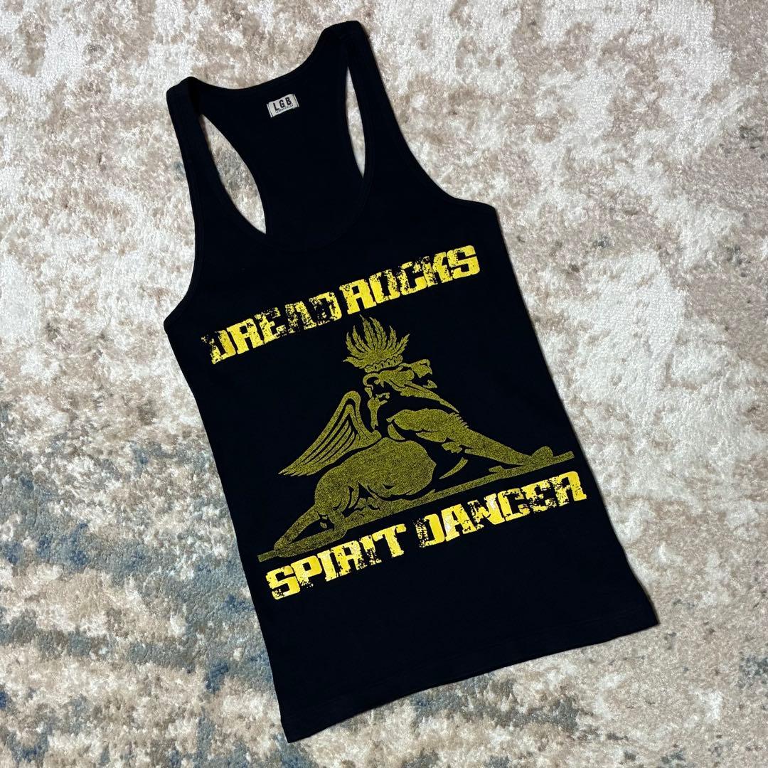 LGB初期TANK TOP人気DREAD ROCKS黒archiveロックY2K