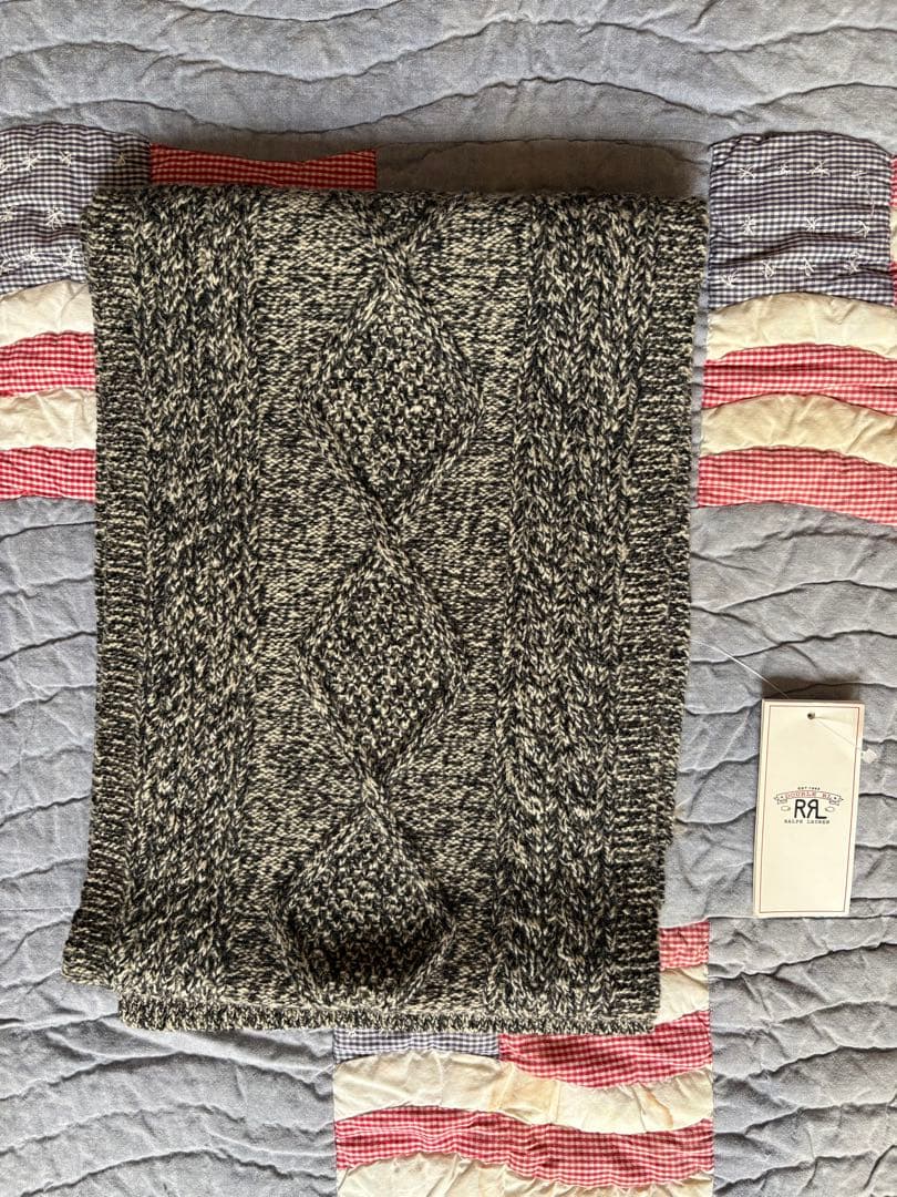 新品未使用！ダブルアールエルRRLウール100%マフラー