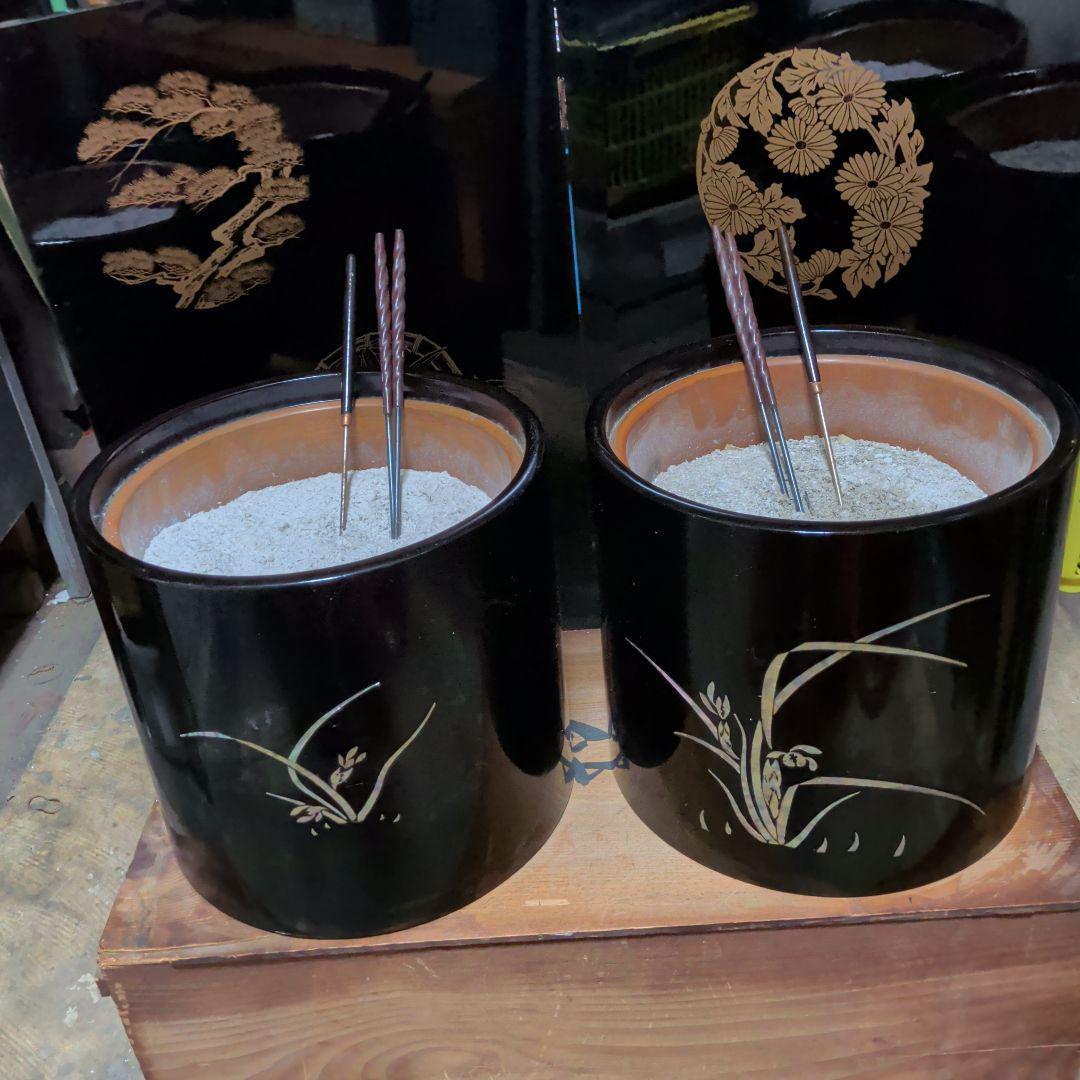 茶道具 香炉 黒漆塗り火鉢良品　希少品。