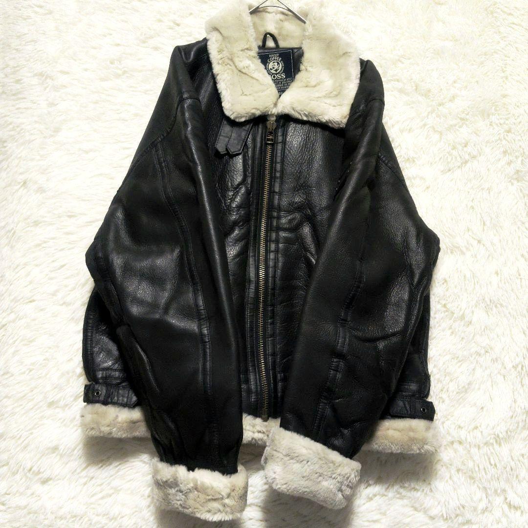 サントリーボス　ボスジャン　牛革　レザー　フライトジャケット　B-3　LL