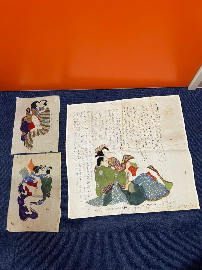 1455 骨董　古美術　春画　3枚　希少　時代物