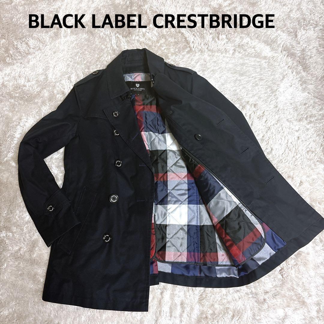 コウ　　ブラックレーベルクレストブリッジ　トレンチコート ブラックM
