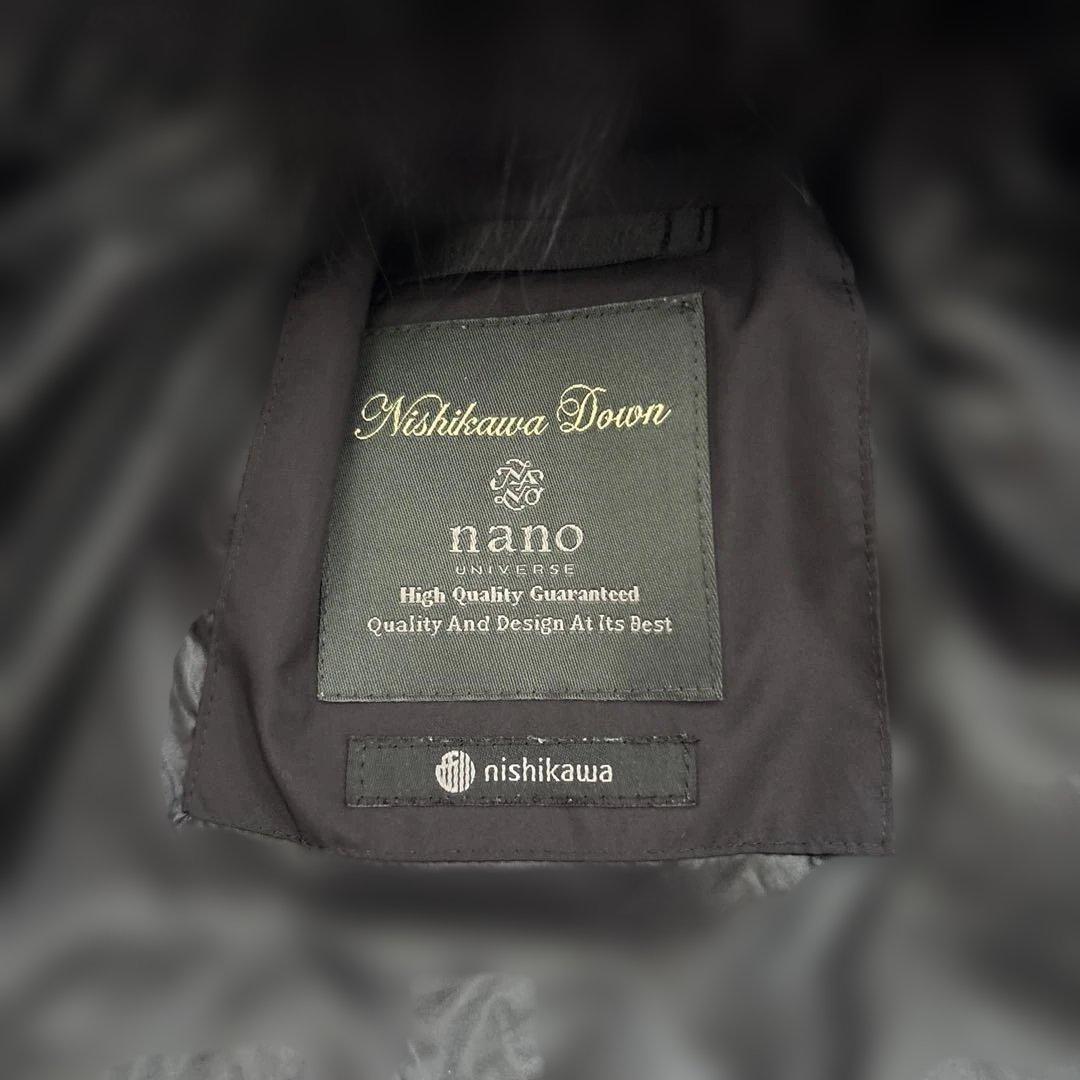 ryo703kato西川 サージロングダウンS 黒　フォックスファー