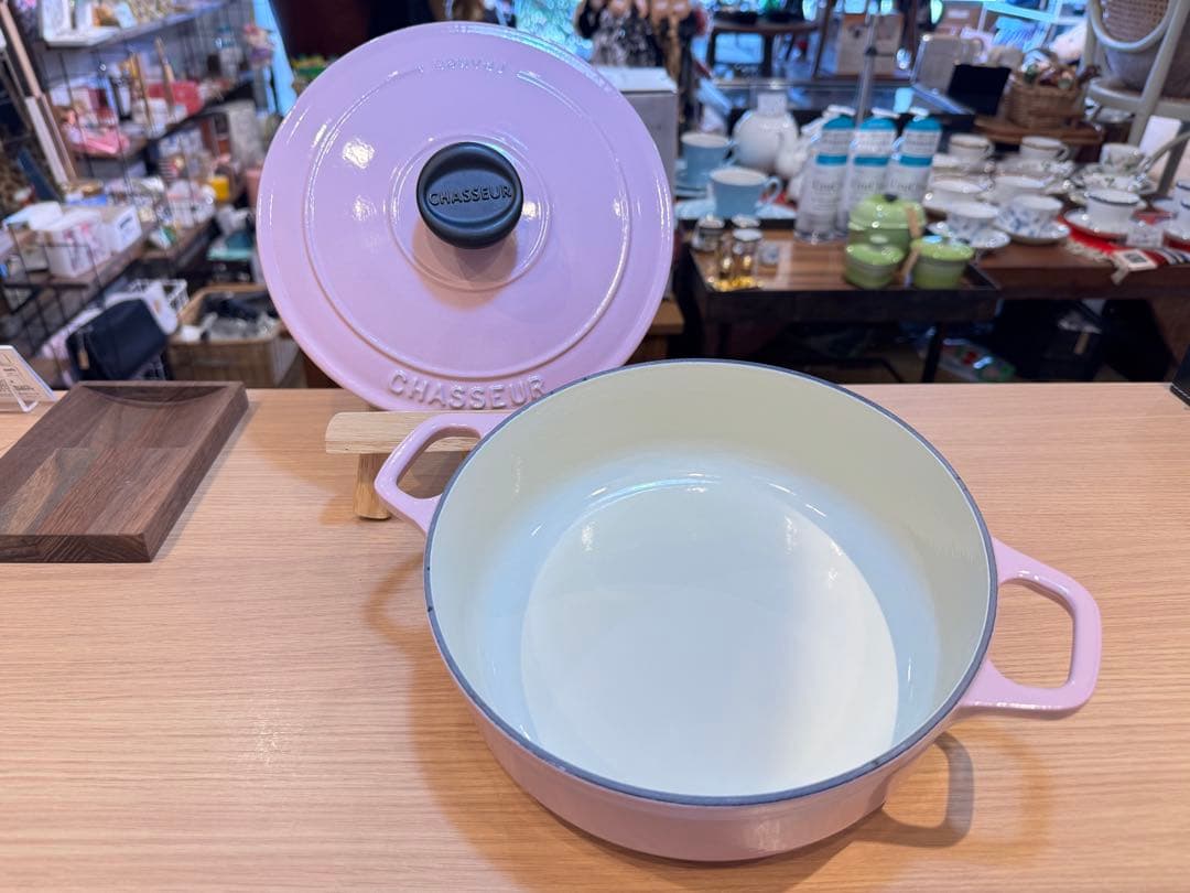 A7194【シャスール】ラウンドキャセロール 両手鍋 ホーロー鍋 20cm