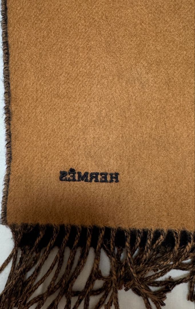 美品　エルメス カシミヤ100% レクトヴェルソ マフラー