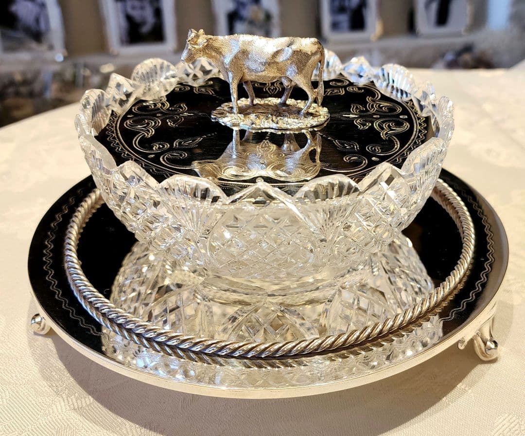 純銀P ② アンティーク キャンディディッシュ バターディッシュ シルバー