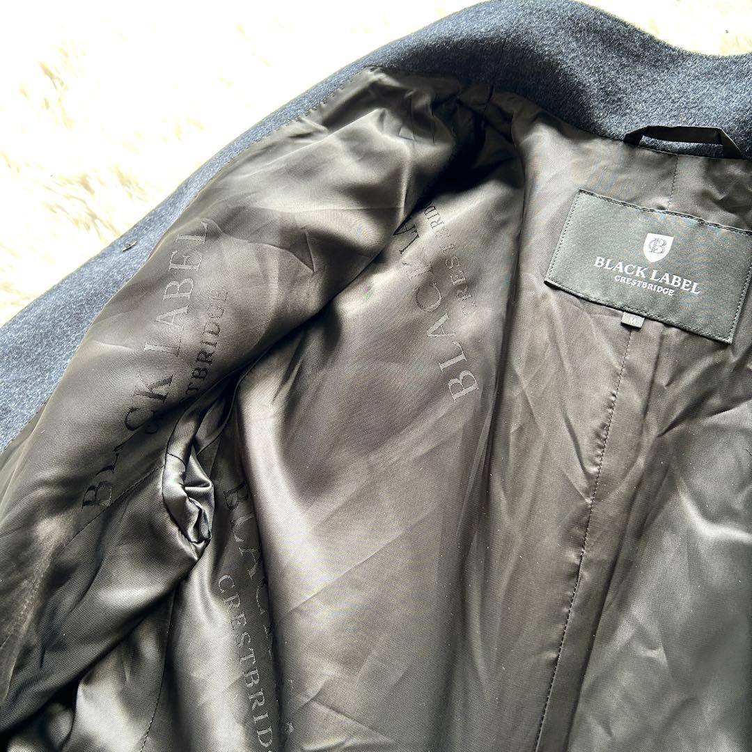 未使用級　ブラックレーベルクレストブリッジ　スタンドカラーコート　ネイビー　M