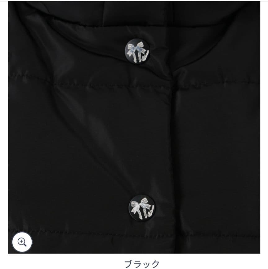 アンドラブ　＆LOVEクチュールふりる中わたベスト　ブラック3L