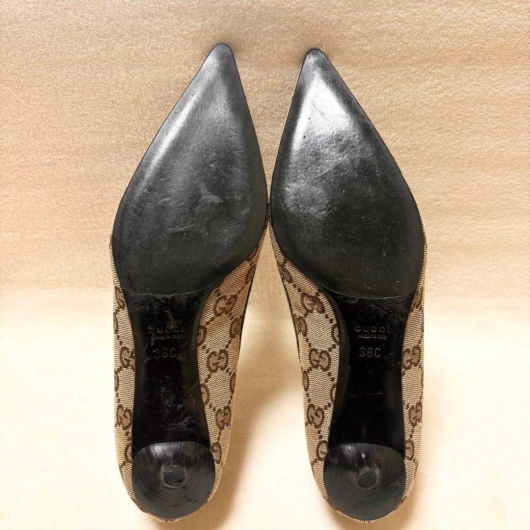 GUCCI GG柄 ポインテッドトゥパンプス 36 (23cm)
