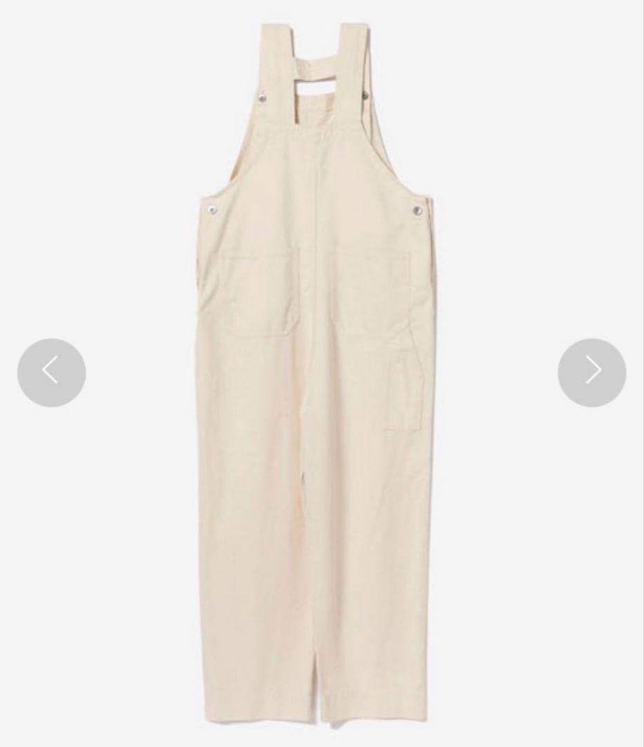 ビームスボーイBEAMSBOYユーロワークオーバーオールデニムサロペットホワイト