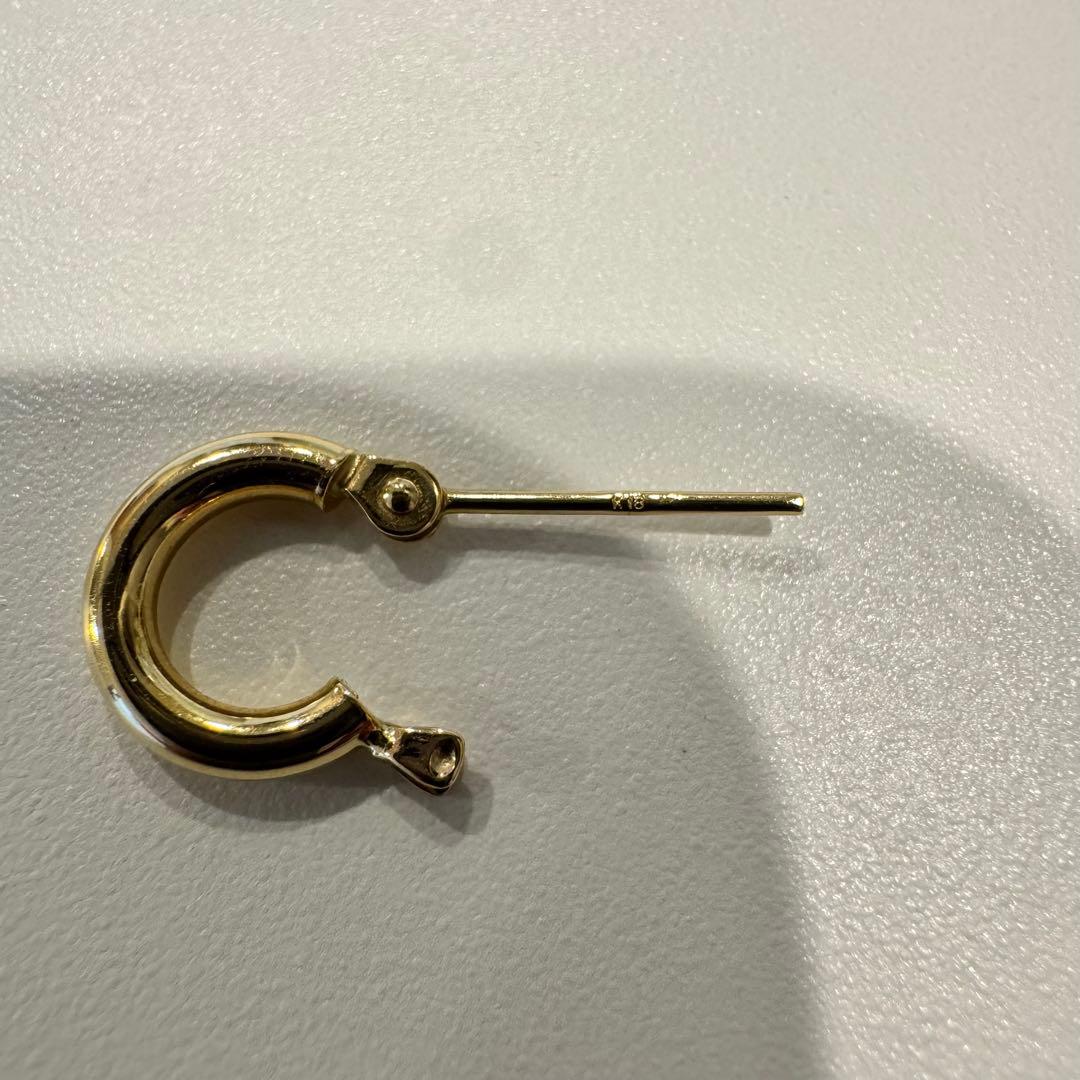 k18 フープピアス　2×10 片耳