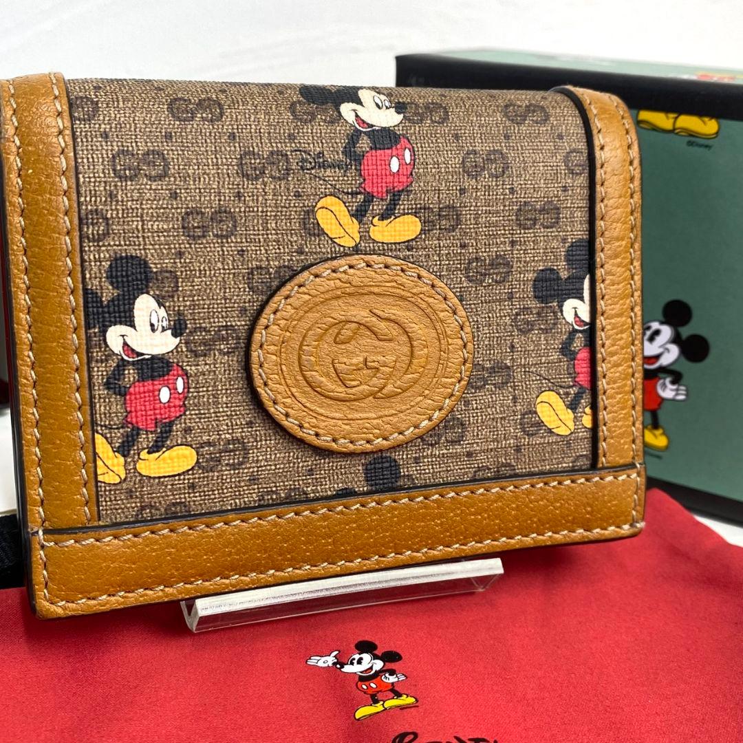 【新品級】付属品完備 GUCCI ミッキーマウス 二つ折り 財布 スプリーム
