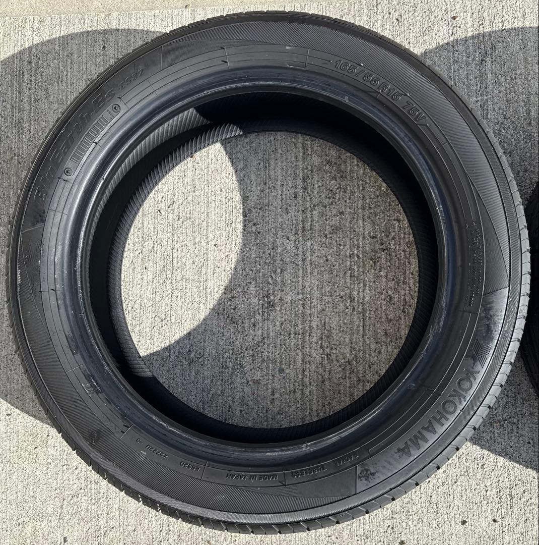 新車外し25年製ヨコハマタイヤ4本セット★スペーシアカスタム★165/55R15