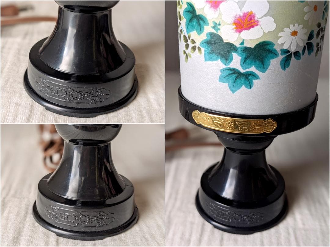 未使用美品　盆灯籠　燈篭　盆飾　和風　昭和レトロ　回転ライト　照明　提灯　盆提灯