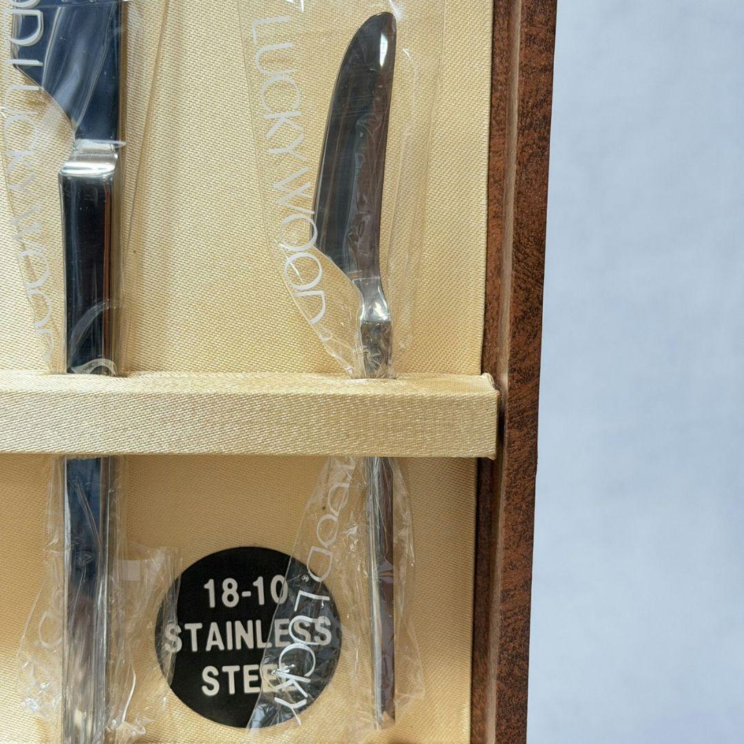 未使用 希少☆ラッキーウッド シンプル スカンジナビア カトラリー 41点セット